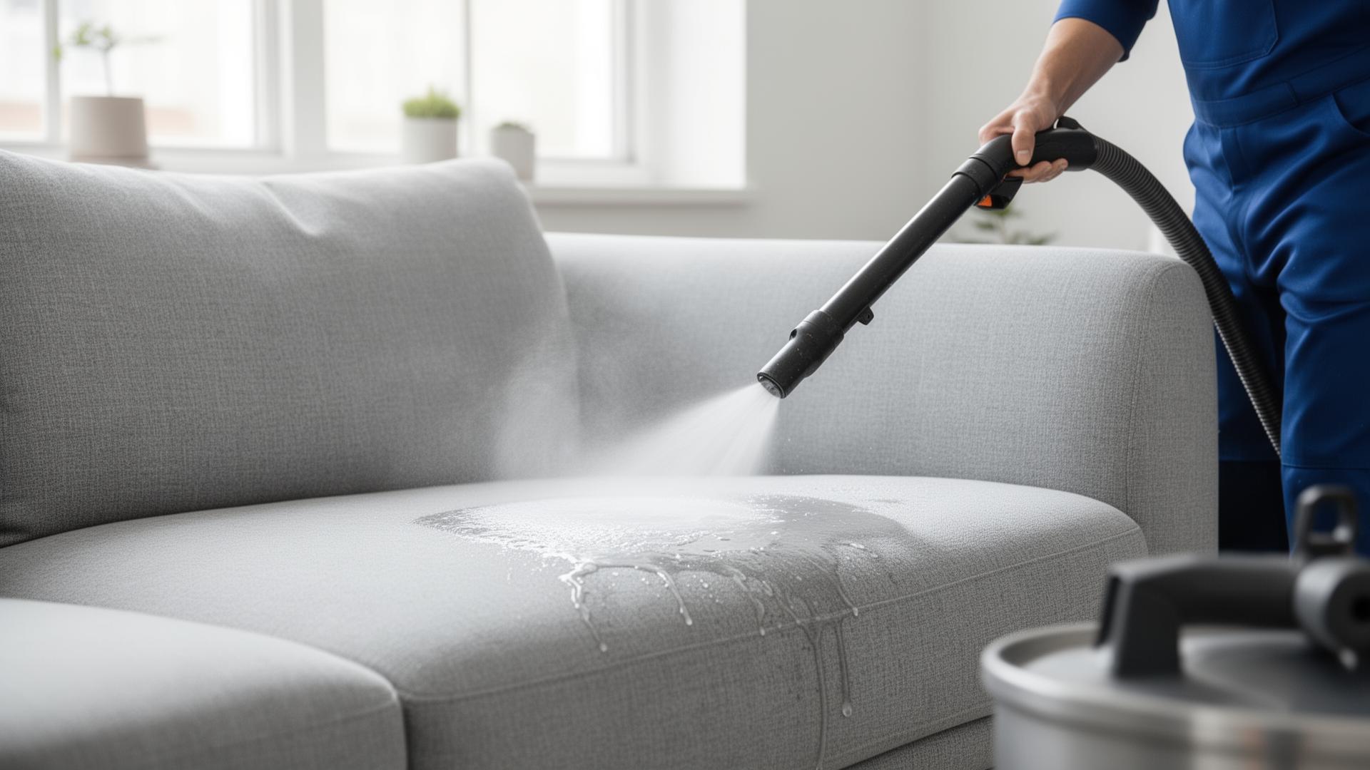 Dubinsko pranje ugaone garniture u Novom Sadu - Lux Clean